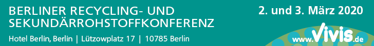 Berliner Recycling- und Sekundärrohstoffkonferenz, 2. und 3. März 2020
