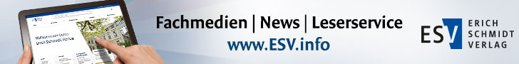 Fachmedien, News, Leserservice: www.ESV.info â Erich Schmidt Verlag